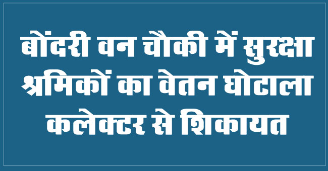 Betul Samachar: बोंदरी वन चौकी में सुरक्षा श्रमिकों का वेतन घोटाला, कलेक्टर से शिकायत